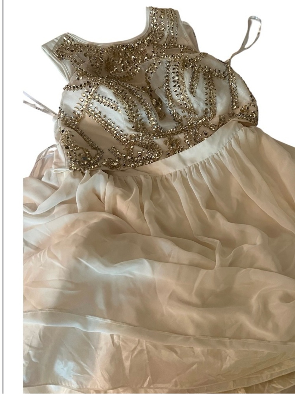 Embellished Ivory Beaded Prom/Homecoming Dress